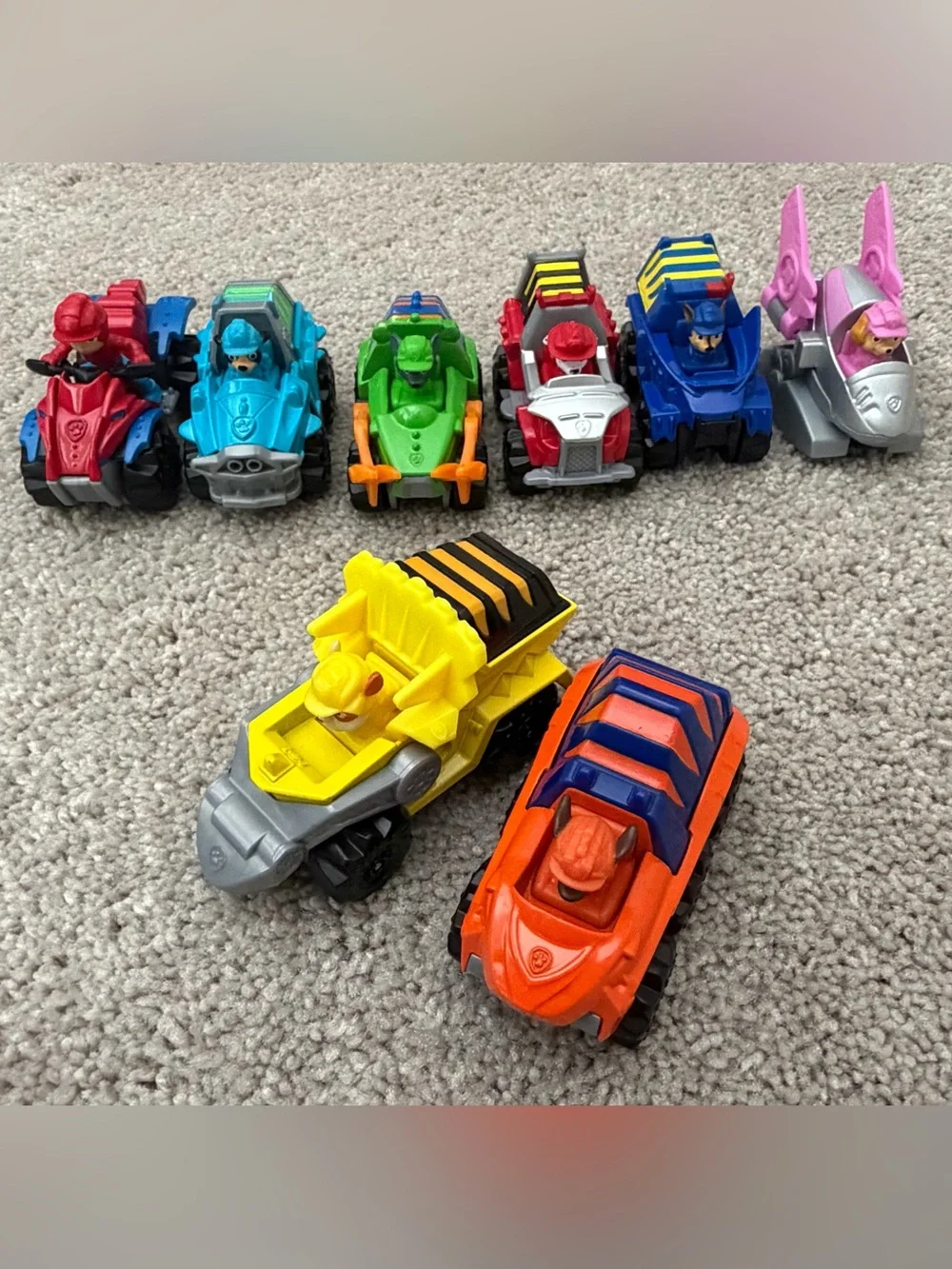 Paw Patrol Mini Vehicle Set with Red, Blue, Pink, Yellow Cars